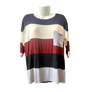 Magnolia South Women's Color Block Dolman Sleeve Pocket Thin Top W/Pocket Size S